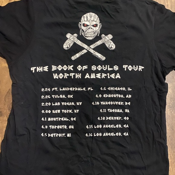 Vintage Iron Maiden “BOOK OF SOULS” North America tour t-shirt - Picture 3 of 3